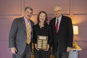 Bill and Jeanetta Keller with UM President Dr. John Stewart